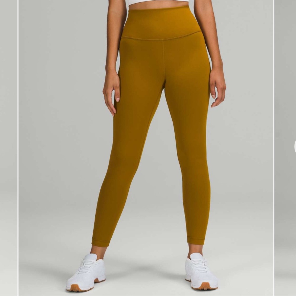 NWT Lululemon Athletica WUNDER TRAIN HIGH-RISE TIGHT 25" in Gold Spice